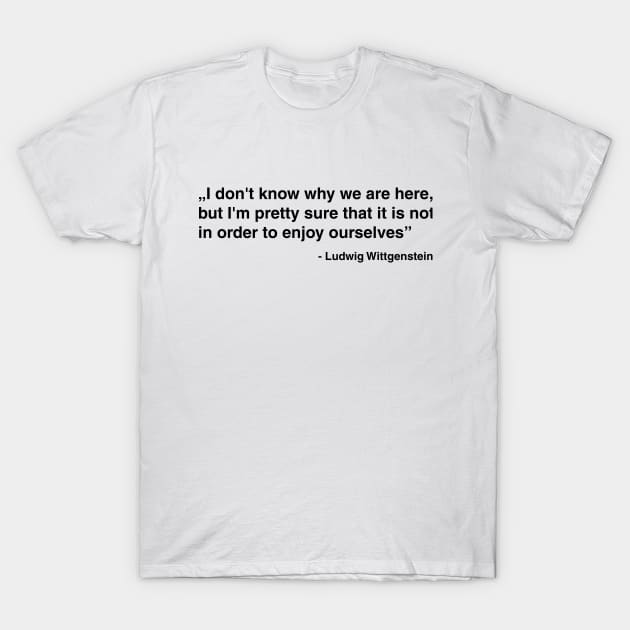 Wittgenstein Quote T-Shirt by lkn